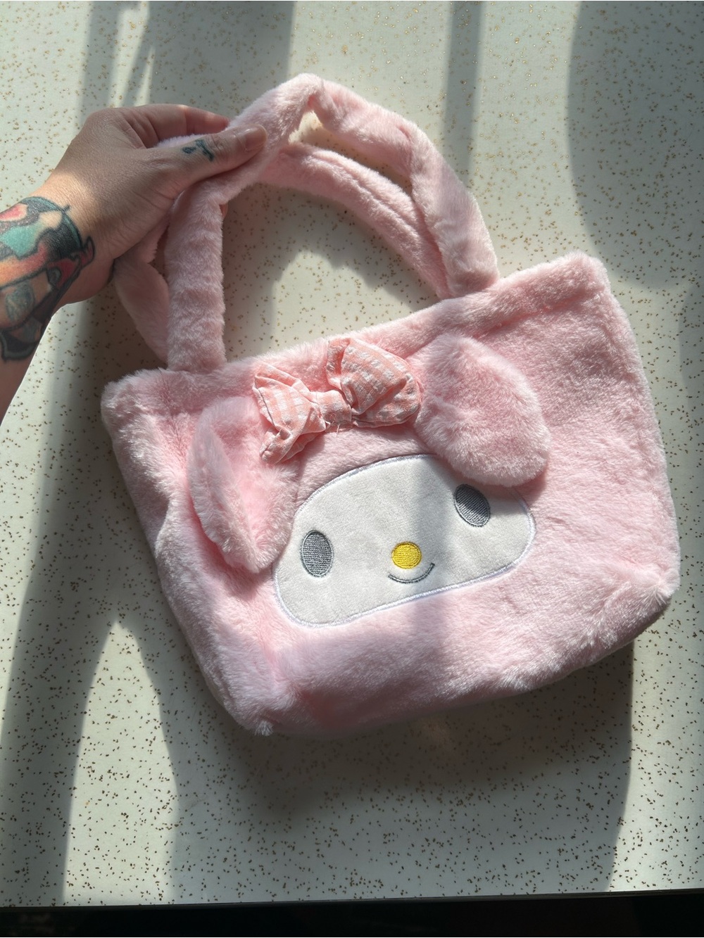 Sanrio My Melody Pink Plush Handbag